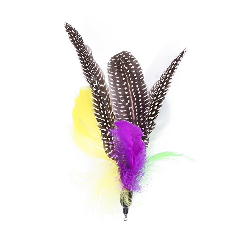 11 PCS Replacement Cat Feather Toy Set,Feather Replacement Head Retractable Cat stick Cat Products