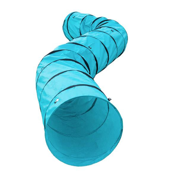 18' Agility Training Tunnel Pet Dog Play Outdoor Obedience Exercise Equipment Blue